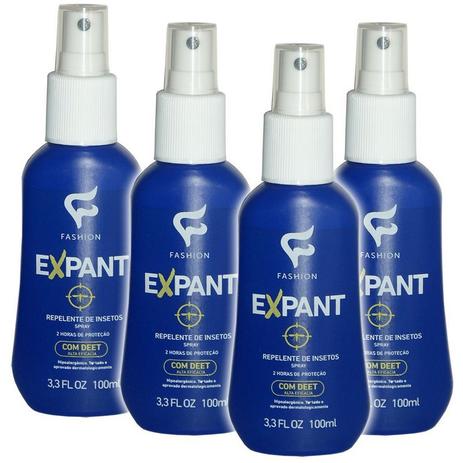 Kit 4 Und Expant Repelente de Insetos Spray 100ml - Fashion Menor preço em Kit 4 Und Expant Repelente de Insetos Spray 100ml - Fashion