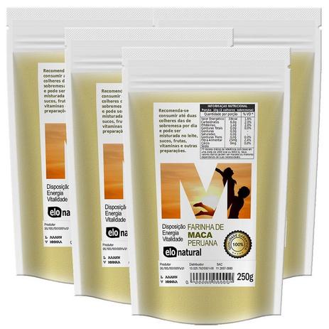 Kit 4 Und Maca Peruana em Pó 200g - Elo natural Menor preço em Kit 4 Und Maca Peruana em Pó 200g - Elo natural