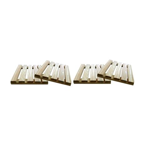Kit 4 Unidades Decks Palets Em Madeira 30 X 30 Para Decoração - Escada segurança Menor preço em Kit 4 Unidades Decks Palets Em Madeira 30 X 30 Para Decoração - Escada segurança