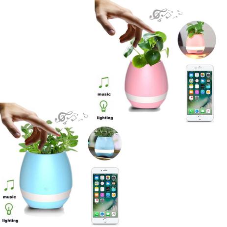 Kit 4 Vaso de Planta Musical Bluetooth Som Recarregavel - Ab midia Menor preço em Kit 4 Vaso de Planta Musical Bluetooth Som Recarregavel - Ab midia
