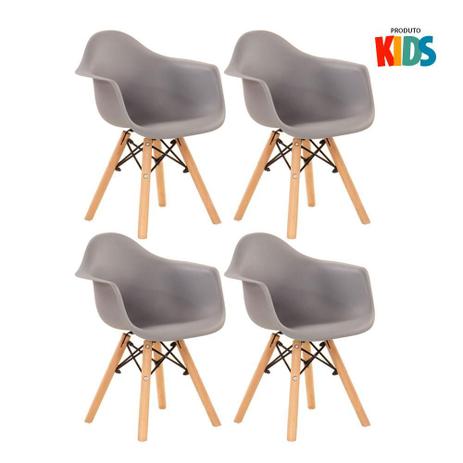 KIT - 4 x cadeiras Eames Junior com apoio de braços - Infantil - Loft7 Menor preço em KIT - 4 x cadeiras Eames Junior com apoio de braços - Infantil - Loft7
