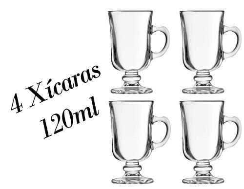 Kit 4 Xícaras Dolce Gusto 120ml Capuccino Caneca Irish Coffe - Crisal Menor preço em Kit 4 Xícaras Dolce Gusto 120ml Capuccino Caneca Irish Coffe - Crisal