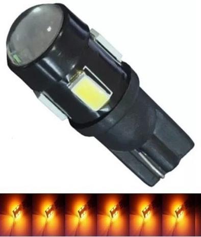 Kit 40 Lampada T10 Cree 5 Led Amarela 12v - Mfl Menor preço em Kit 40 Lampada T10 Cree 5 Led Amarela 12v - Mfl