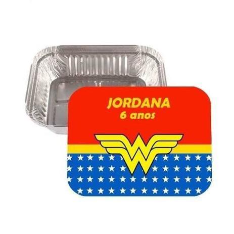 Kit 40 Lembrancinha Marmitinha Personaliza Mulher Maravilha - Aluá festas Menor preço em Kit 40 Lembrancinha Marmitinha Personaliza Mulher Maravilha - Aluá festas