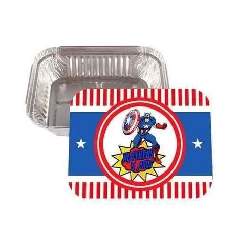 Kit 40 Lembrancinha Marmitinha Personalizada Capitão América - Aluá festas Menor preço em Kit 40 Lembrancinha Marmitinha Personalizada Capitão América - Aluá festas