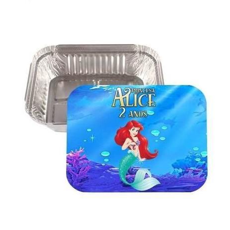Kit 40 Lembrancinha Marmitinha Personalizada Princesa Ariel - Aluá festas Menor preço em Kit 40 Lembrancinha Marmitinha Personalizada Princesa Ariel - Aluá festas