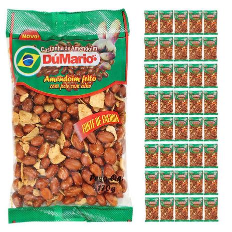 Kit 40 Pacotes Amendoim com Alho Frito com Casca Salgado 170 gramas - Amendoim dumario Menor preço em Kit 40 Pacotes Amendoim com Alho Frito com Casca Salgado 170 gramas - Amendoim dumario