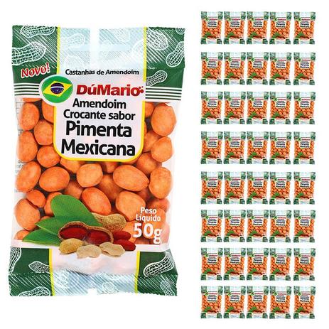 Kit 40 Pacotes Amendoim Crocante Sabor Pimenta Mexicana 50 gramas - Amendoim dumario Menor preço em Kit 40 Pacotes Amendoim Crocante Sabor Pimenta Mexicana 50 gramas - Amendoim dumario