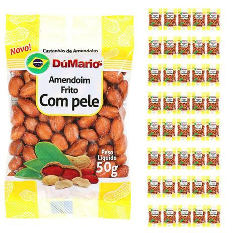 Kit 40 Pacotes Amendoim Frito com Casca Salgado 50 gramas - Amendoim dumario Menor preço em Kit 40 Pacotes Amendoim Frito com Casca Salgado 50 gramas - Amendoim dumario