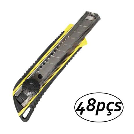 Kit 48 Estilete Profissional 18mm Emborrachado Dtools Menor preço em Kit 48 Estilete Profissional 18mm Emborrachado Dtools