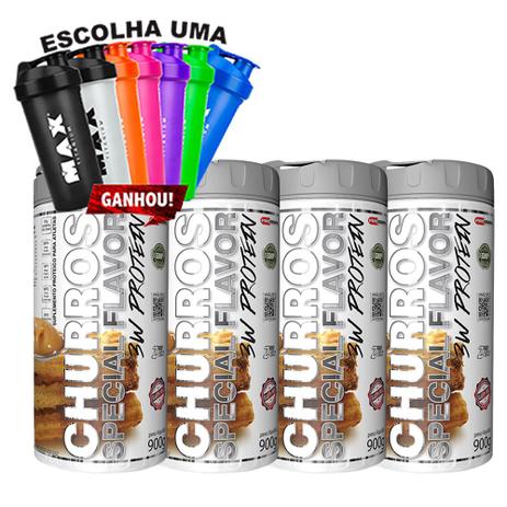 Kit 4x 3W PROTEIN SPECIAL FLAVOR - 900G + Coqueteleira - Pro corps Menor preço em Kit 4x 3W PROTEIN SPECIAL FLAVOR - 900G + Coqueteleira - Pro corps