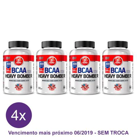 Kit 4x BCAA Heavy Bomber Midway 300 Caps - Midway usa Menor preço em Kit 4x BCAA Heavy Bomber Midway 300 Caps - Midway usa