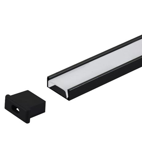 Kit 4x Perfil Alumínio Sobrepor Slim 15.4x7mm 2 Metros - I9LED Menor preço em Kit 4x Perfil Alumínio Sobrepor Slim 15.4x7mm 2 Metros - I9LED