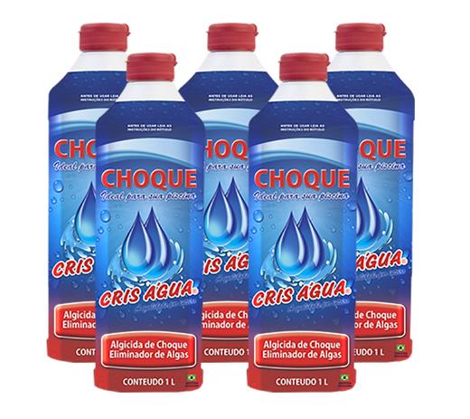 Kit 5 Algicidas De Choque 1 Litro Cris Água Para Piscina Menor preço em Kit 5 Algicidas De Choque 1 Litro Cris Água Para Piscina