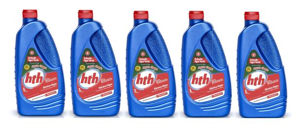 Kit 5 Algicidas De Choque Hth Eliminador De Algas 1 Litro Menor preço em Kit 5 Algicidas De Choque Hth Eliminador De Algas 1 Litro