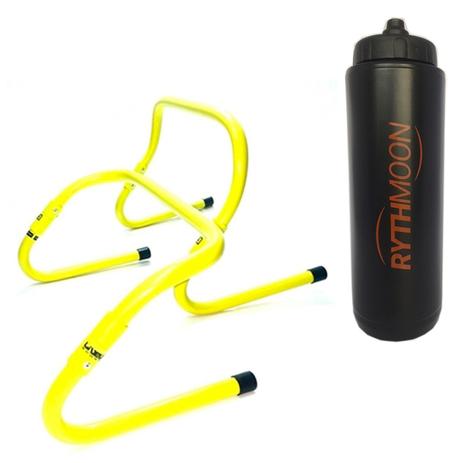 Kit 5 Barreiras Ajustável / Obstaculos - Treinamento Funcional Liveup + Squeeze Automático 1lt - Rythmoon Menor preço em Kit 5 Barreiras Ajustável / Obstaculos - Treinamento Funcional Liveup + Squeeze Automático 1lt - Rythmoon