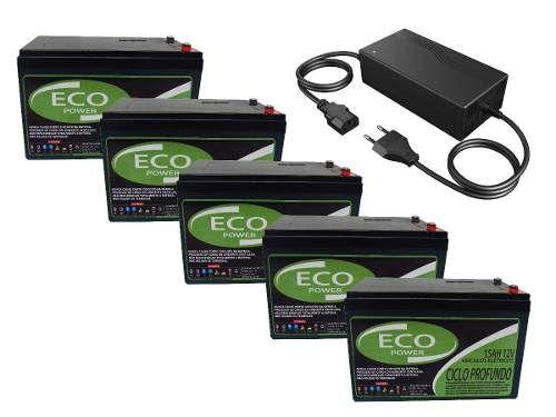 Kit 5 Bateria 12v 15ah Bike Eletrica Carregador 60v - Eco Power Menor preço em Kit 5 Bateria 12v 15ah Bike Eletrica Carregador 60v - Eco Power