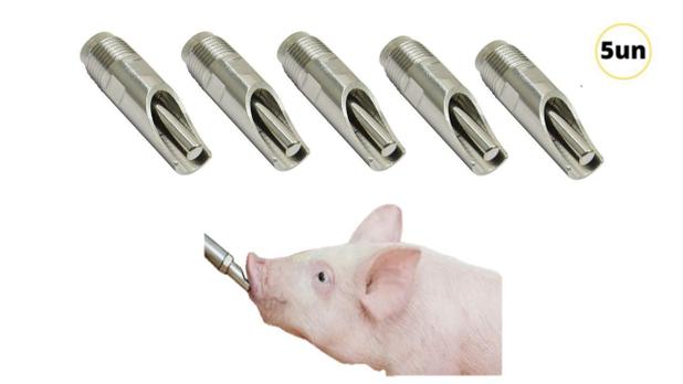 Kit 5 bebedouro suino (porco) adulto chupeta terminacao inox 2 ducampo Menor preço em Kit 5 bebedouro suino (porco) adulto chupeta terminacao inox 2 ducampo
