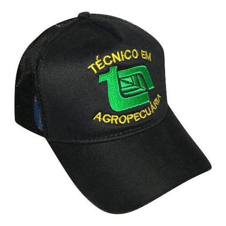Kit 5 Bonés Técnico Em Agropecuária Preto Modelo Trucker Menor preço em Kit 5 Bonés Técnico Em Agropecuária Preto Modelo Trucker