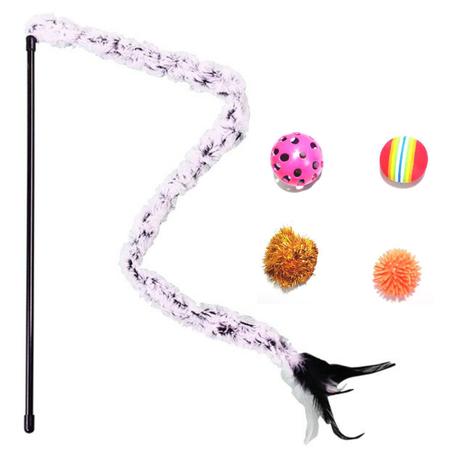 Kit 5 Brinquedos Varinha e Pack c/ 4 Bolas p/ Gato Pawise Menor preço em Kit 5 Brinquedos Varinha e Pack c/ 4 Bolas p/ Gato Pawise