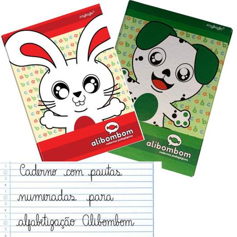 Kit 5 Cadernos Pedagogicos Alibombom Brochurao Capa Dura c/ Pauta Menor preço em Kit 5 Cadernos Pedagogicos Alibombom Brochurao Capa Dura c/ Pauta