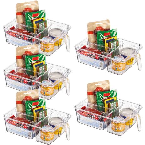 Kit 5 Caixa Organizador Multiuso Acrílico Cabo Ordene 48103 Menor preço em Kit 5 Caixa Organizador Multiuso Acrílico Cabo Ordene 48103