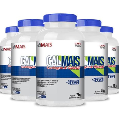 Kit 5 Calmais Cartilagem de tubarão 750mg Chá mais 100 cápsulas Menor preço em Kit 5 Calmais Cartilagem de tubarão 750mg Chá mais 100 cápsulas