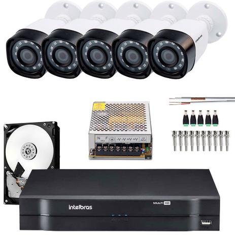 Kit 5 Cameras Intelbras Full Hd 1080p 2mp Vhd 1220b Dvr 8ch Mhdx 1008 Completo Menor preço em Kit 5 Cameras Intelbras Full Hd 1080p 2mp Vhd 1220b Dvr 8ch Mhdx 1008 Completo