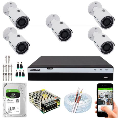 Kit 5 Câmeras Intelbras Full Hd 30m 1080p 3230b G4 Mhdx 3108 - Intelbrás Menor preço em Kit 5 Câmeras Intelbras Full Hd 30m 1080p 3230b G4 Mhdx 3108 - Intelbrás