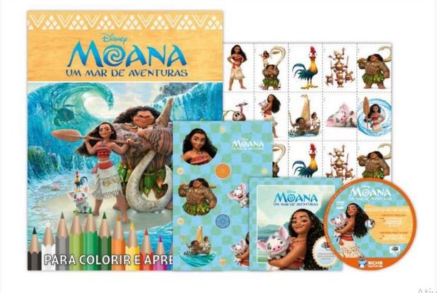 Kit 5 em 1 moana - com dvd exclusivo - Bicho esperto Menor preço em Kit 5 em 1 moana - com dvd exclusivo - Bicho esperto