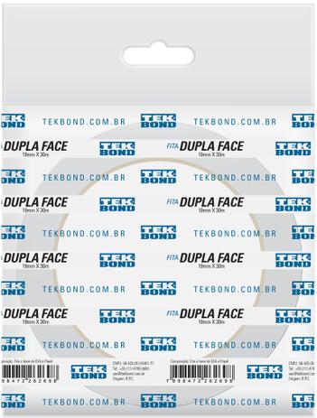 kIT 5 Fita Papel Dupla Face 19mmx30m - Tek Bond Menor preço em kIT 5 Fita Papel Dupla Face 19mmx30m - Tek Bond