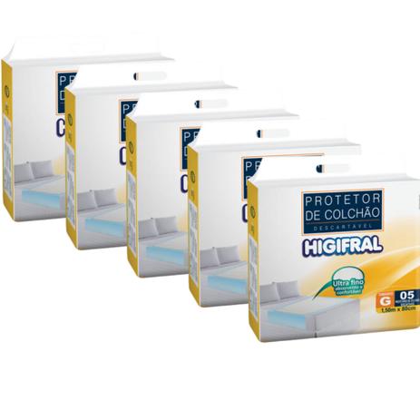 Kit 5 Higifral Protetor Colchão Descartável Tam G 5 Pacote C/5 Un - Higifral EuroFral Menor preço em Kit 5 Higifral Protetor Colchão Descartável Tam G 5 Pacote C/5 Un - Higifral EuroFral