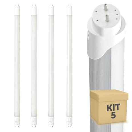 Kit 5 Lampada LED Tubular HO 36w 2,40m T8 Branco Frio Inmetro - Iluminim led Menor preço em Kit 5 Lampada LED Tubular HO 36w 2,40m T8 Branco Frio Inmetro - Iluminim led