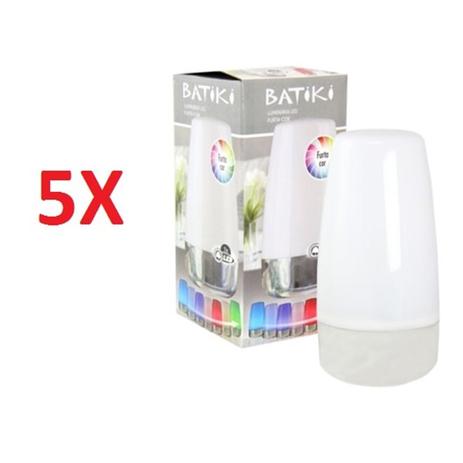 Kit 5 luminaria led luz noturna abajur com 7 cores furta cor - Batiki Menor preço em Kit 5 luminaria led luz noturna abajur com 7 cores furta cor - Batiki