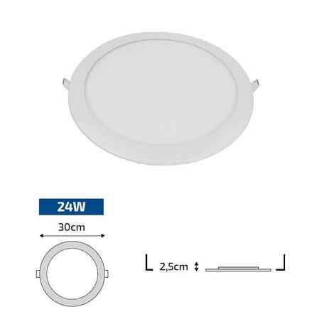 Kit 5 Luminária Painel Plafon Led Redondo Embutir 24w Branca Fria - Mbled é boa?