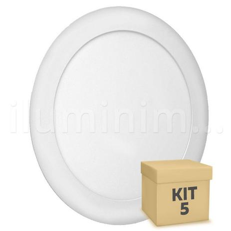 Kit 5 Luminária Plafon 18w LED Embutir Branco Frio - Iluminim led Menor preço em Kit 5 Luminária Plafon 18w LED Embutir Branco Frio - Iluminim led