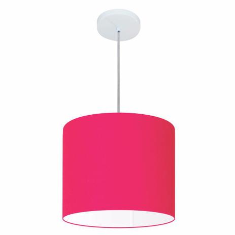 Kit/5 Lustre Pendente Cilindrico MD-4054 Cupula Tecido 30x21cm Rosa Pink - Vivare iluminação Menor preço em Kit/5 Lustre Pendente Cilindrico MD-4054 Cupula Tecido 30x21cm Rosa Pink - Vivare iluminação