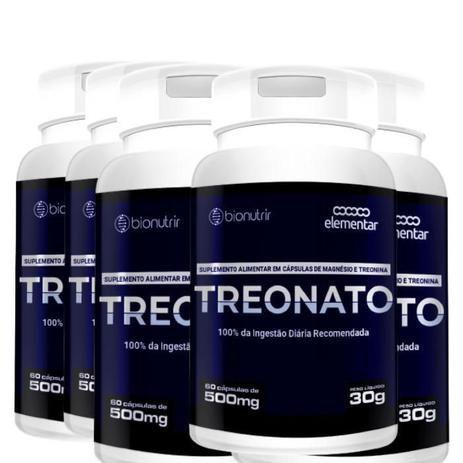 Kit 5 magnesio treonato 500 mg, 60 caps auxilia na memoria - Bionutrir Menor preço em Kit 5 magnesio treonato 500 mg, 60 caps auxilia na memoria - Bionutrir