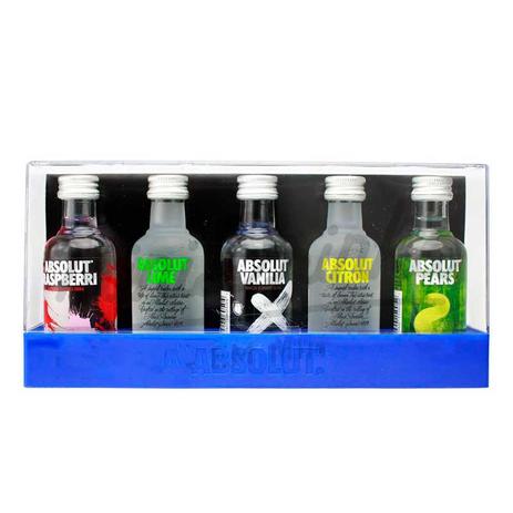 Kit 5 Miniaturas Vodka Absolut Sabores 50 ml Edição Limitada Menor preço em Kit 5 Miniaturas Vodka Absolut Sabores 50 ml Edição Limitada
