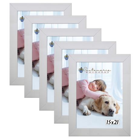 Kit 5 Molduras Porta Retrato 15X21 Branco - Santamaria molduras é boa?