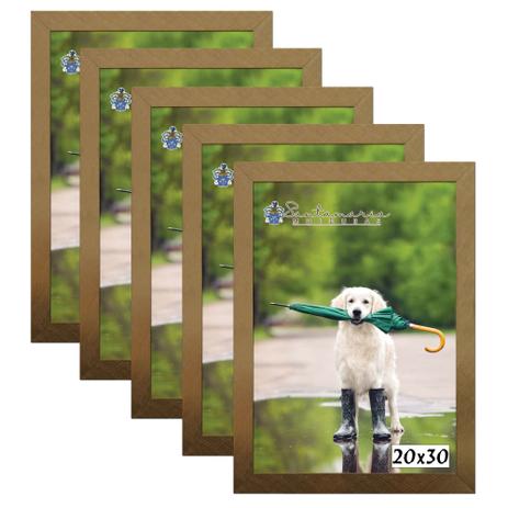 Kit 5 Molduras Porta Retrato 20X30 Dourado - Santamaria molduras Menor preço em Kit 5 Molduras Porta Retrato 20X30 Dourado - Santamaria molduras