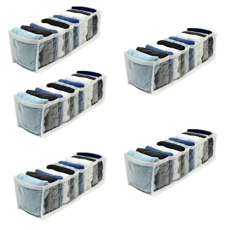 Kit 5 Organizador de Gavetas Transparente e Branco 11 Nichos Colmeia 10x34x10 123Organizei - 123 Organizei Menor preço em Kit 5 Organizador de Gavetas Transparente e Branco 11 Nichos Colmeia 10x34x10 123Organizei - 123 Organizei