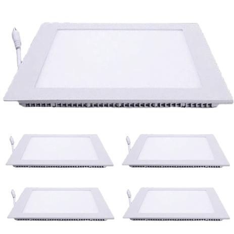 Kit 5 Painel Plafon 25w Luminária LED Quadrado Embutir Slim - Briwax Menor preço em Kit 5 Painel Plafon 25w Luminária LED Quadrado Embutir Slim - Briwax