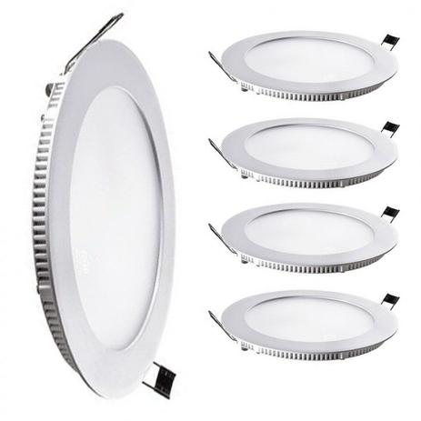 Kit 5 Painel Plafon Led Embutido Redondo 36w Branco Quente 3000k - Allight Menor preço em Kit 5 Painel Plafon Led Embutido Redondo 36w Branco Quente 3000k - Allight