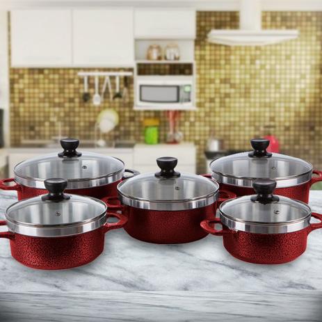 Kit 5 Panelas Craqueadas Casa Dona Vermelha é ruim? Kit 5 Panelas Craqueadas Casa Dona Vermelha é boa?