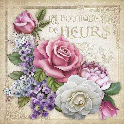 Kit 5 Papel Scrap Decor Folha Simples 20x20 Flor La Boutique SDSXX-053 - Litoarte é boa?