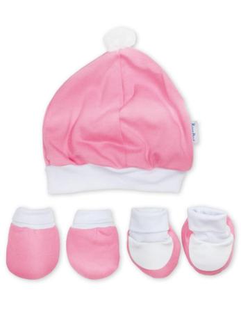 Kit 5 peças RoseBud Touca Luva e Pantufa em Malha Salmão Menor preço em Kit 5 peças RoseBud Touca Luva e Pantufa em Malha Salmão