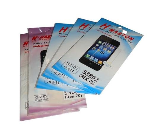 Kit 5 Películas Plástico Samsung Galaxy Rex 70 S3802 - H maston Menor preço em Kit 5 Películas Plástico Samsung Galaxy Rex 70 S3802 - H maston