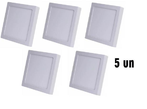 Kit 5 Plafon Painel LED Sobrepor Quadrado 36w Branco Frio 6000K - Allight Menor preço em Kit 5 Plafon Painel LED Sobrepor Quadrado 36w Branco Frio 6000K - Allight