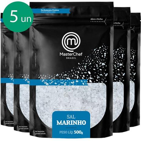 Kit 5 Sal Marinho para Churrasco 500g MasterChef Brasil Menor preço em Kit 5 Sal Marinho para Churrasco 500g MasterChef Brasil